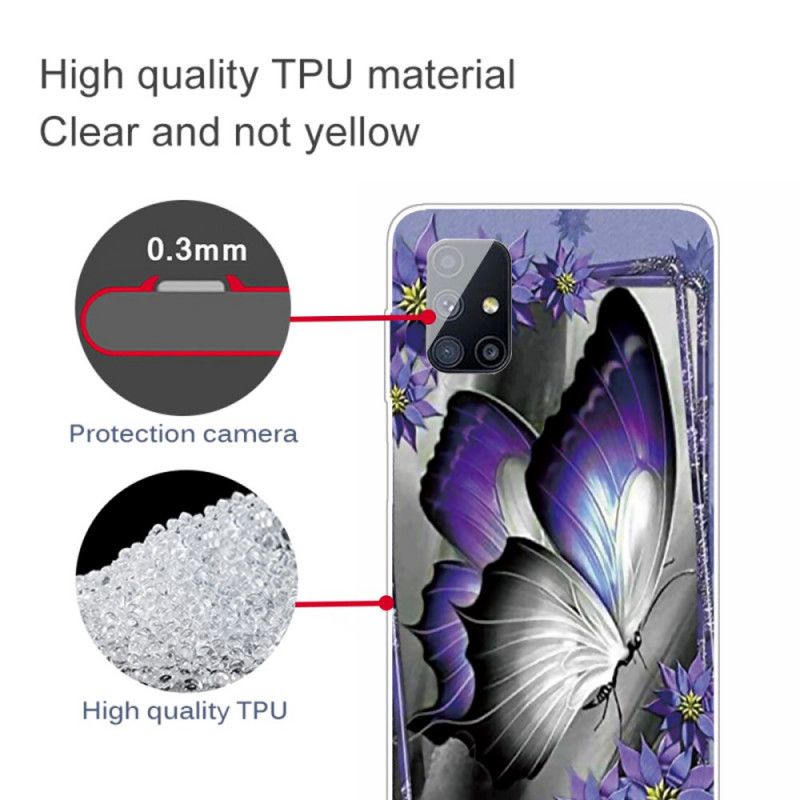 Coque Samsung Galaxy M51 Papillon Royal