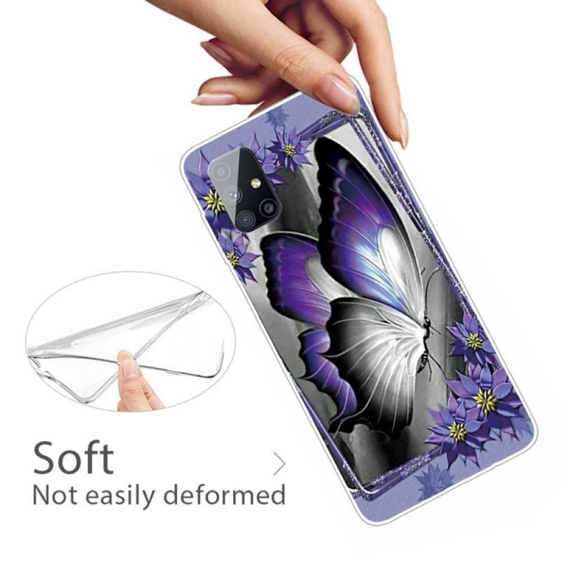 Coque Samsung Galaxy M51 Papillon Royal