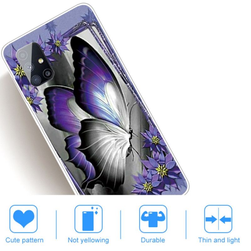 Coque Samsung Galaxy M51 Papillon Royal