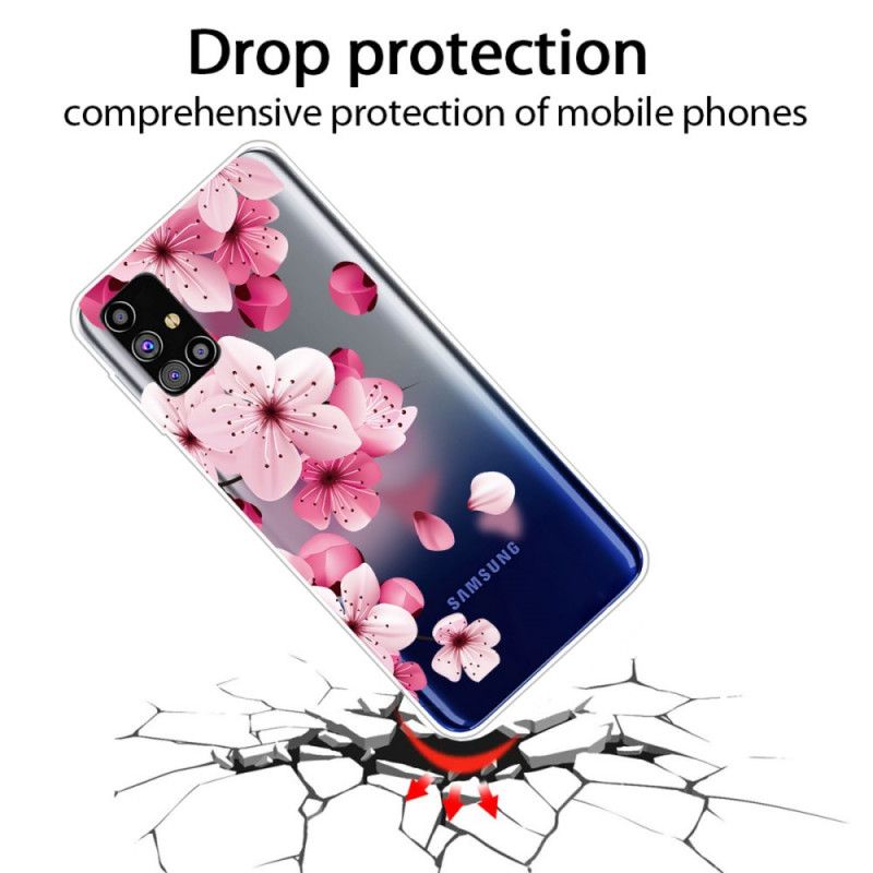 Coque Samsung Galaxy M51 Petites Fleurs Roses