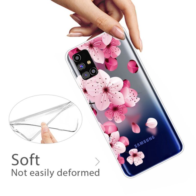 Coque Samsung Galaxy M51 Petites Fleurs Roses