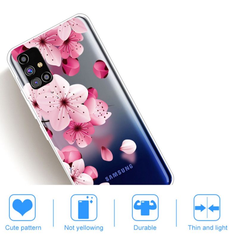 Coque Samsung Galaxy M51 Petites Fleurs Roses