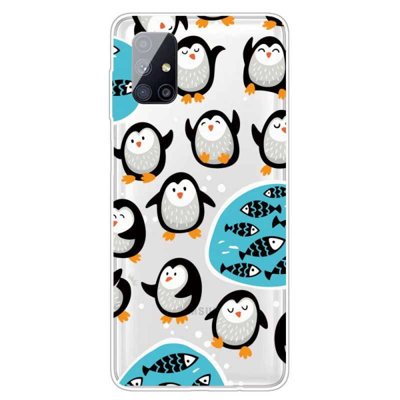 Coque Samsung Galaxy M51 Pingouins Et Poissons