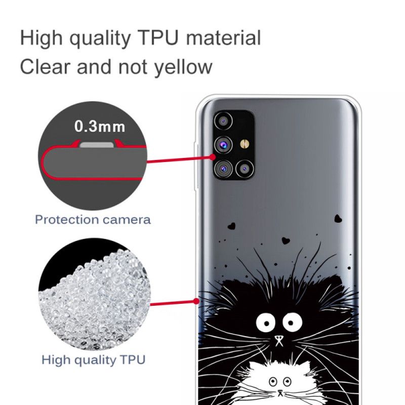 Coque Samsung Galaxy M51 Regarde Les Chats