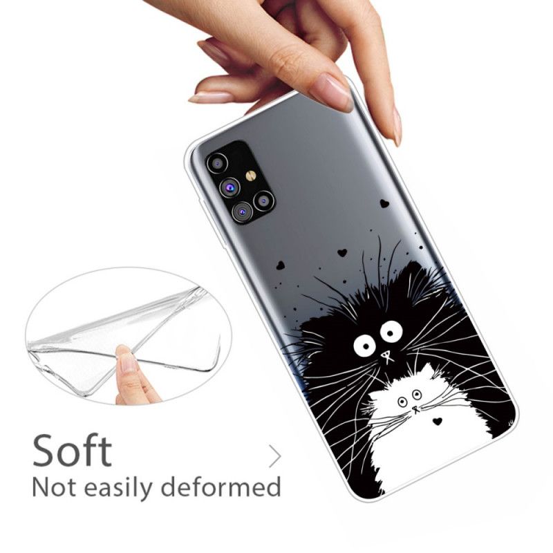 Coque Samsung Galaxy M51 Regarde Les Chats