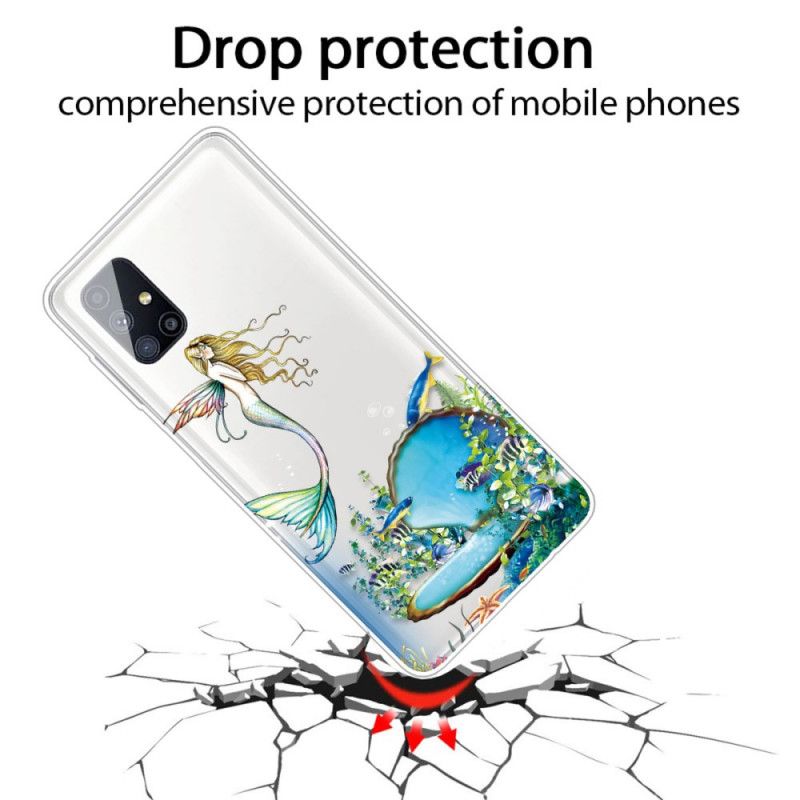 Coque Samsung Galaxy M51 Sirène Bleue