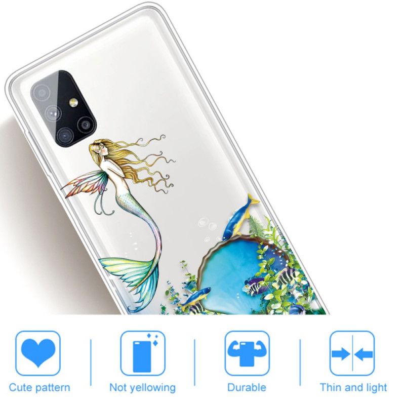 Coque Samsung Galaxy M51 Sirène Bleue