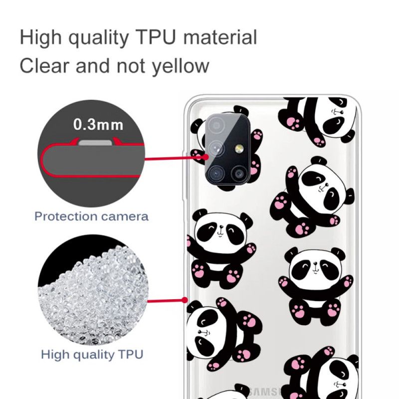 Coque Samsung Galaxy M51 Top Pandas Fun