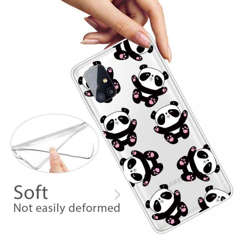 Coque Samsung Galaxy M51 Top Pandas Fun