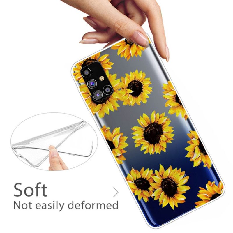 Coque Samsung Galaxy M51 Tournesols