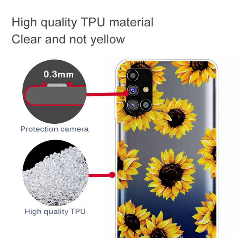 Coque Samsung Galaxy M51 Tournesols