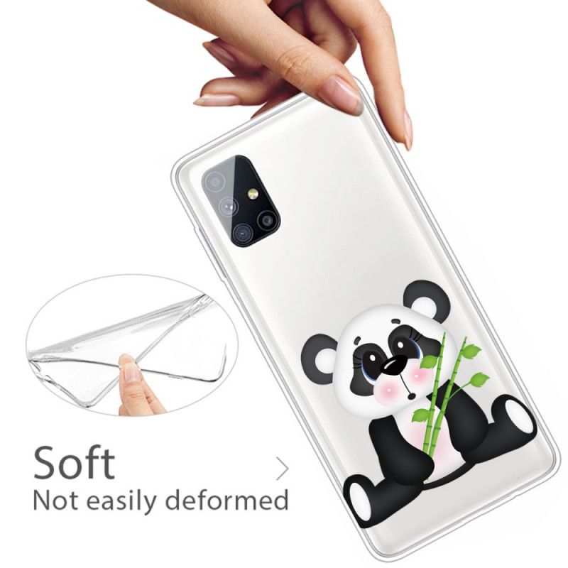 Coque Samsung Galaxy M51 Transparente Panda Triste