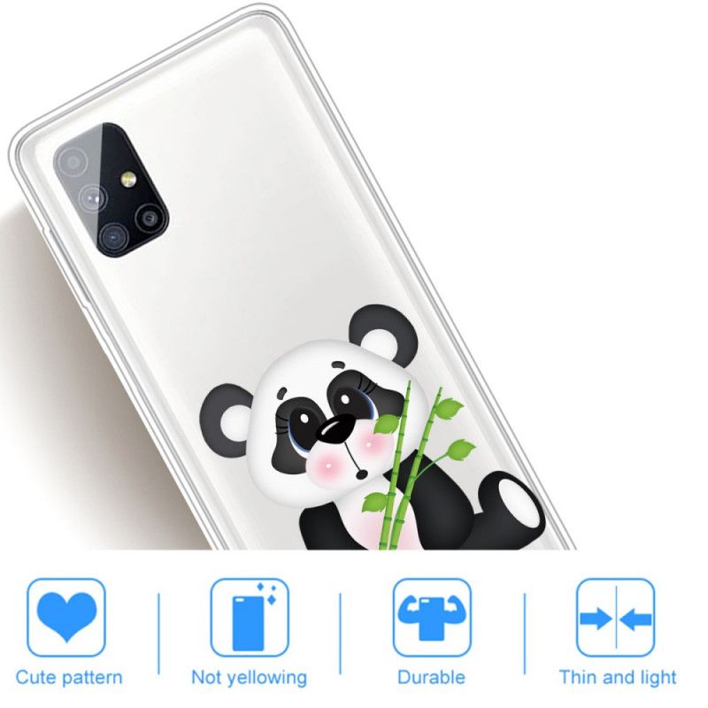 Coque Samsung Galaxy M51 Transparente Panda Triste