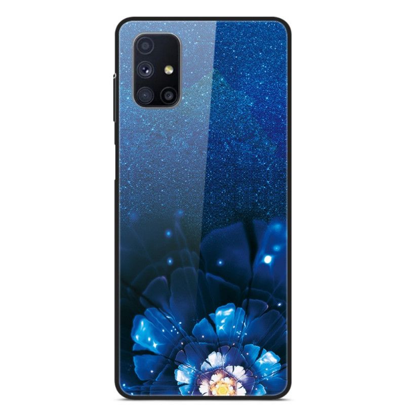 Coque Samsung Galaxy M51 Verre Trempé Fleurs Fantaisie