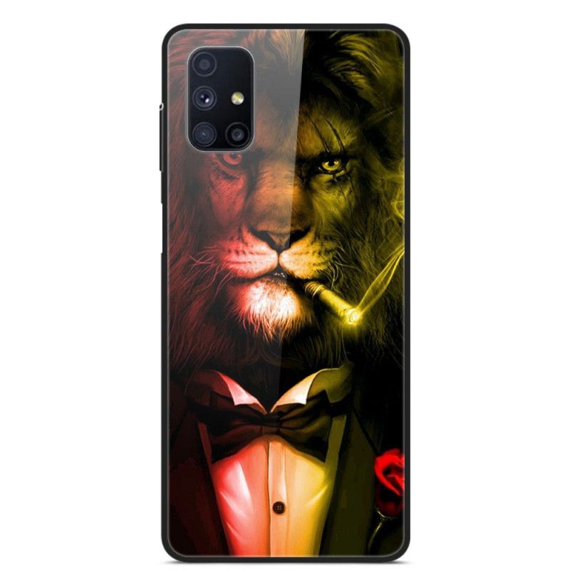 Coque Samsung Galaxy M51 Verre Trempé Lion Cigare