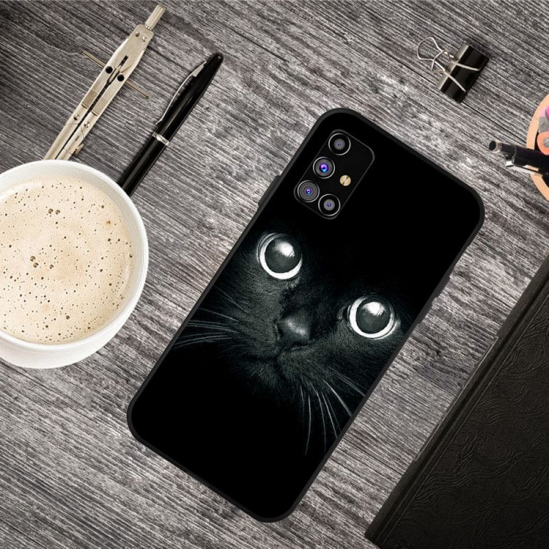 Coque Samsung Galaxy M51 Yeux De Chat