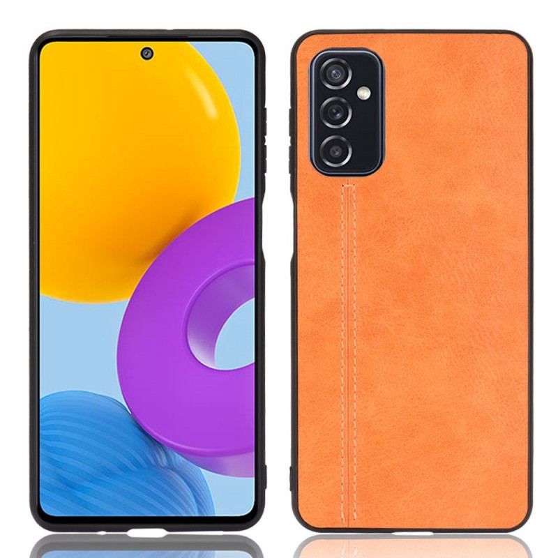 Coque Samsung Galaxy M52 5G Simili Cuir à Liseré