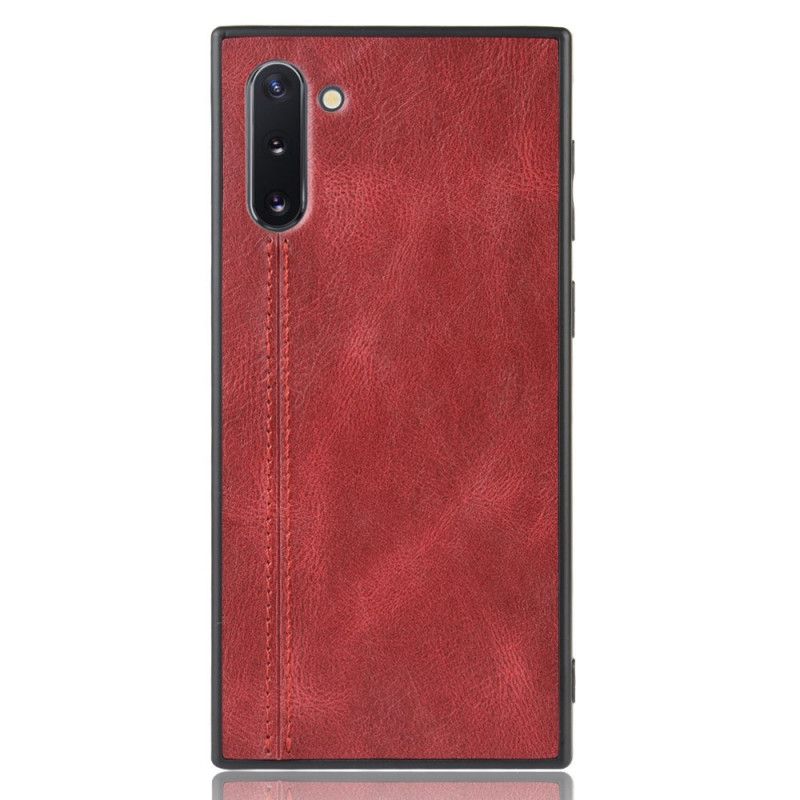 Coque Samsung Galaxy Note 10 Effet Cuir Couture