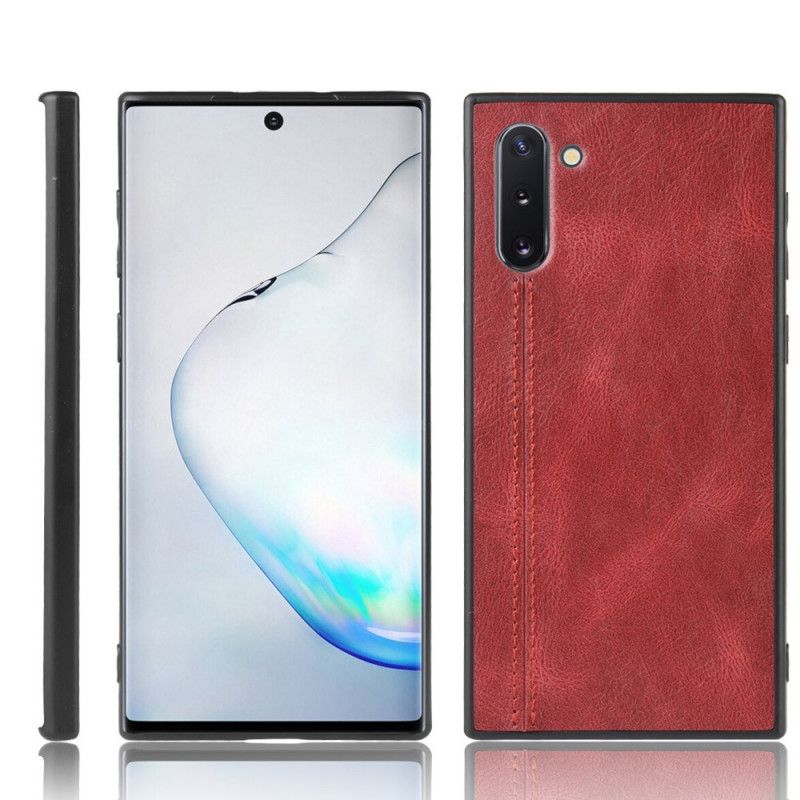 Coque Samsung Galaxy Note 10 Effet Cuir Couture