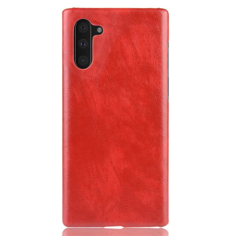 Coque Samsung Galaxy Note 10 Effet Cuir Litchi