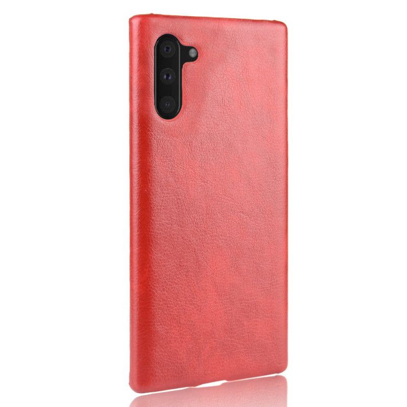 Coque Samsung Galaxy Note 10 Effet Cuir Litchi