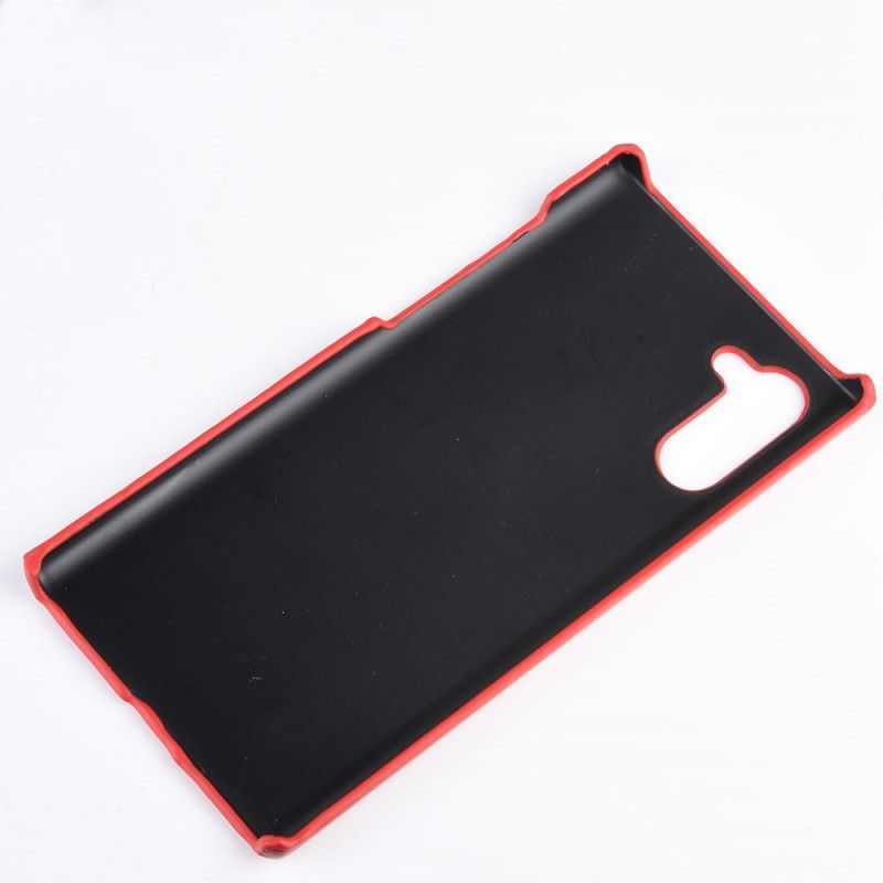 Coque Samsung Galaxy Note 10 Effet Cuir Litchi