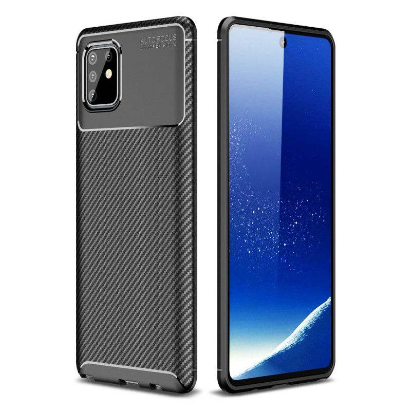 Coque Samsung Galaxy Note 10 Lite Flexible Texture Fibre Carbone