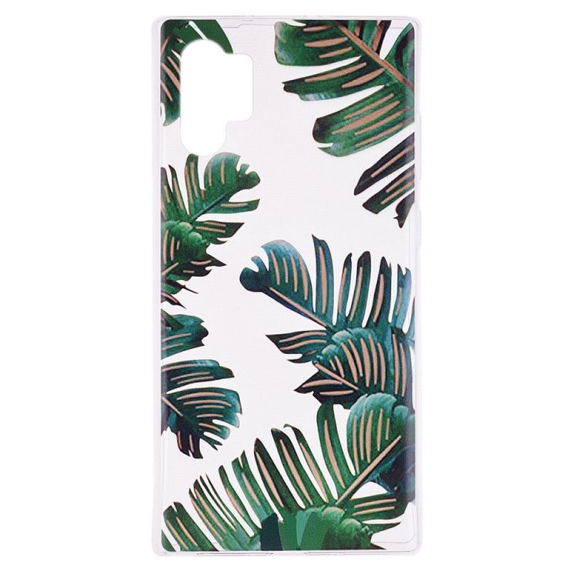 Coque Samsung Galaxy Note 10 Plus Feuilles Vertes