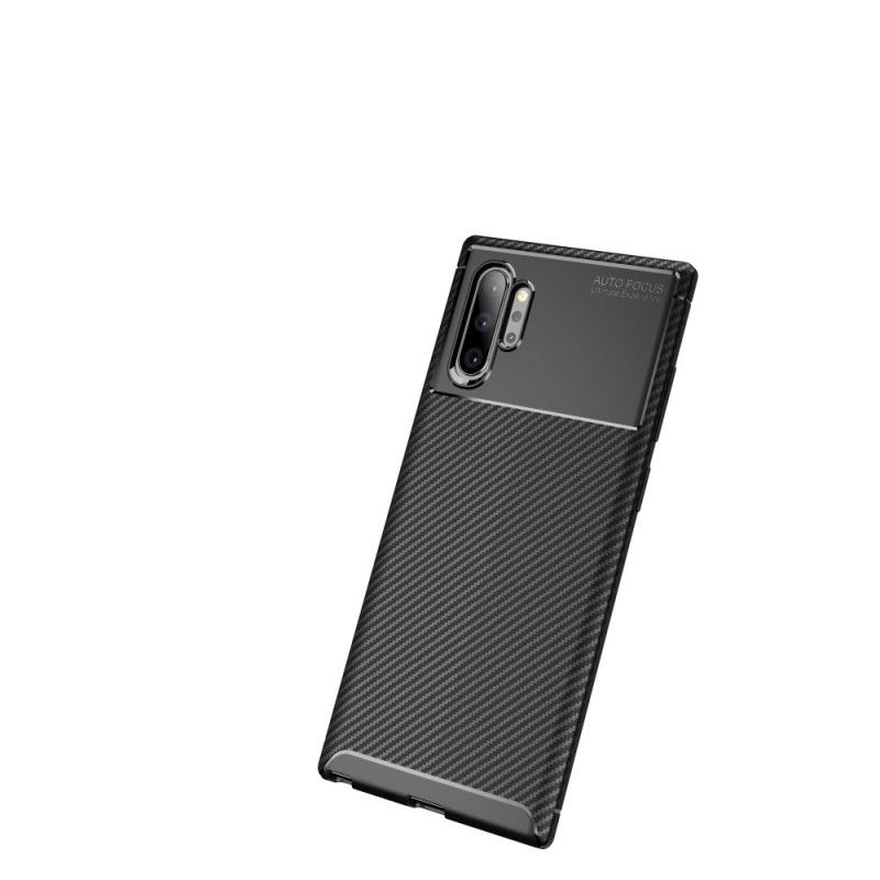 Coque Samsung Galaxy Note 10 Plus Flexible Texture Fibre Carbone