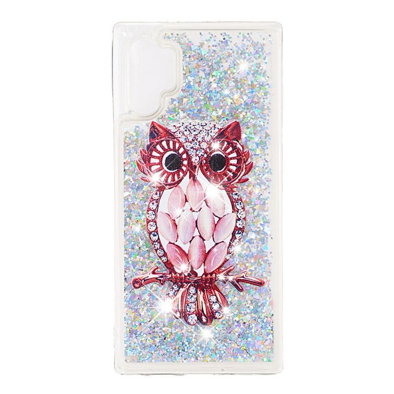 Coque Samsung Galaxy Note 10 Plus Paillettes Riche Miss Hibou