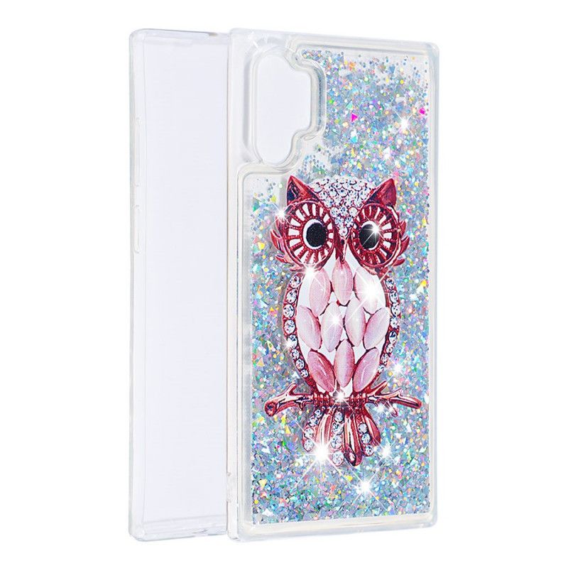 Coque Samsung Galaxy Note 10 Plus Paillettes Riche Miss Hibou