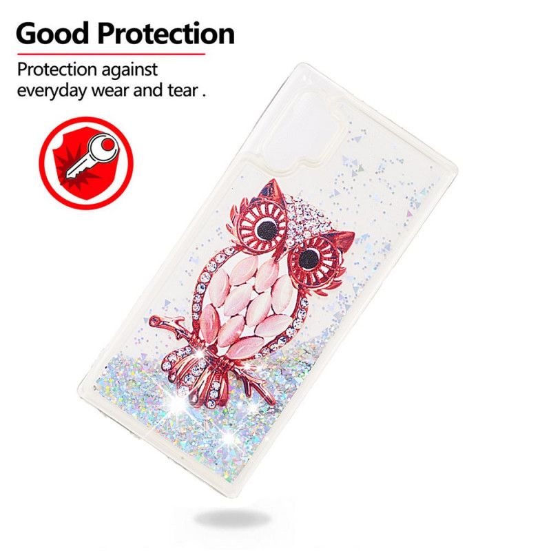 Coque Samsung Galaxy Note 10 Plus Paillettes Riche Miss Hibou