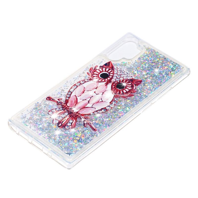 Coque Samsung Galaxy Note 10 Plus Paillettes Riche Miss Hibou