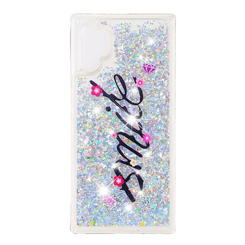 Coque Samsung Galaxy Note 10 Plus Paillettes Smile