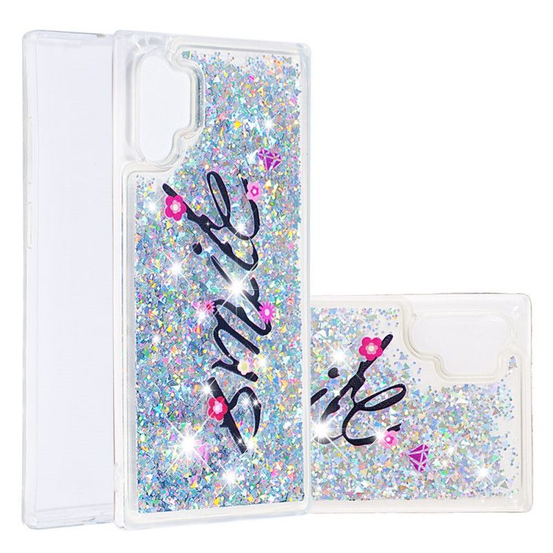 Coque Samsung Galaxy Note 10 Plus Paillettes Smile