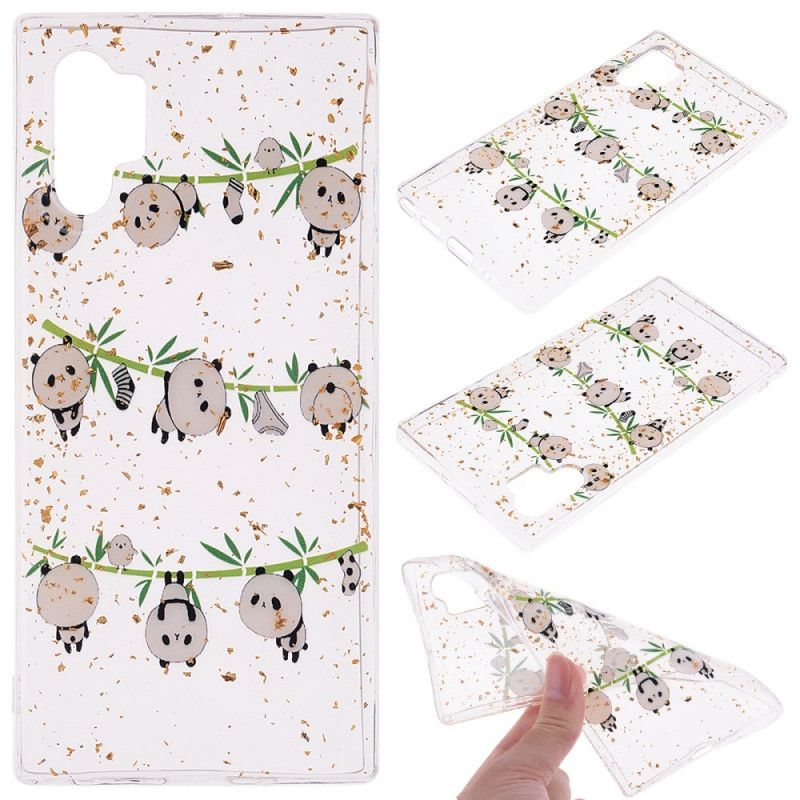 Coque Samsung Galaxy Note 10 Plus Pandas Fun Et Paillettes