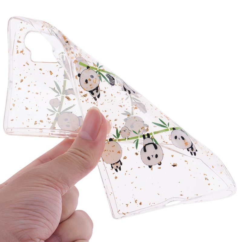 Coque Samsung Galaxy Note 10 Plus Pandas Fun Et Paillettes