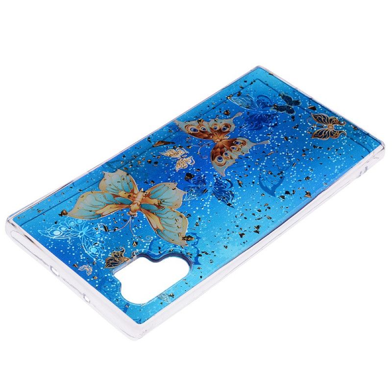 Coque Samsung Galaxy Note 10 Plus Papillons Et Paillettes