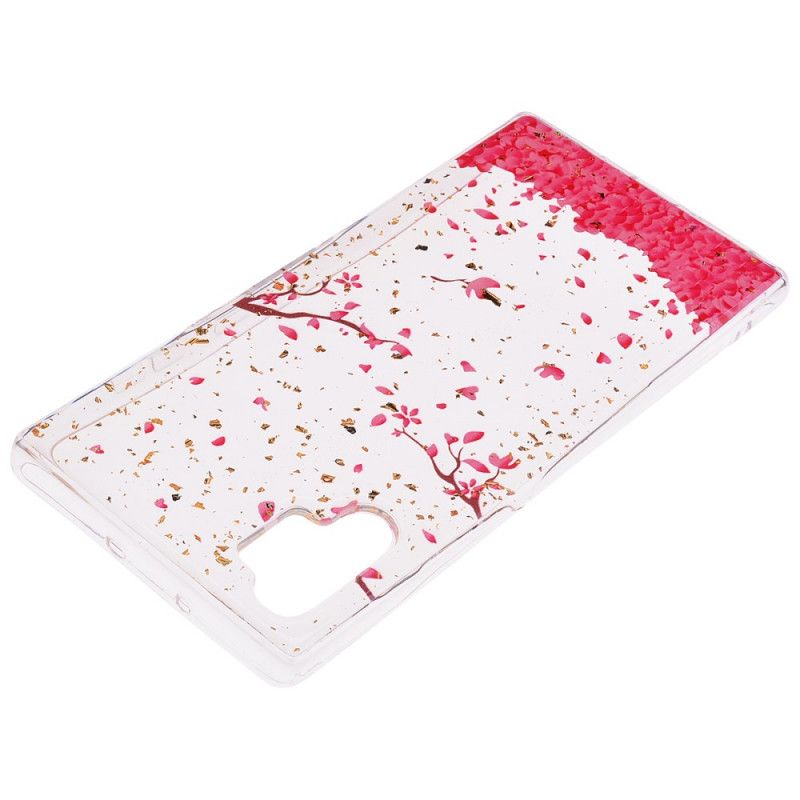 Coque Samsung Galaxy Note 10 Plus Pétales Et Paillettes