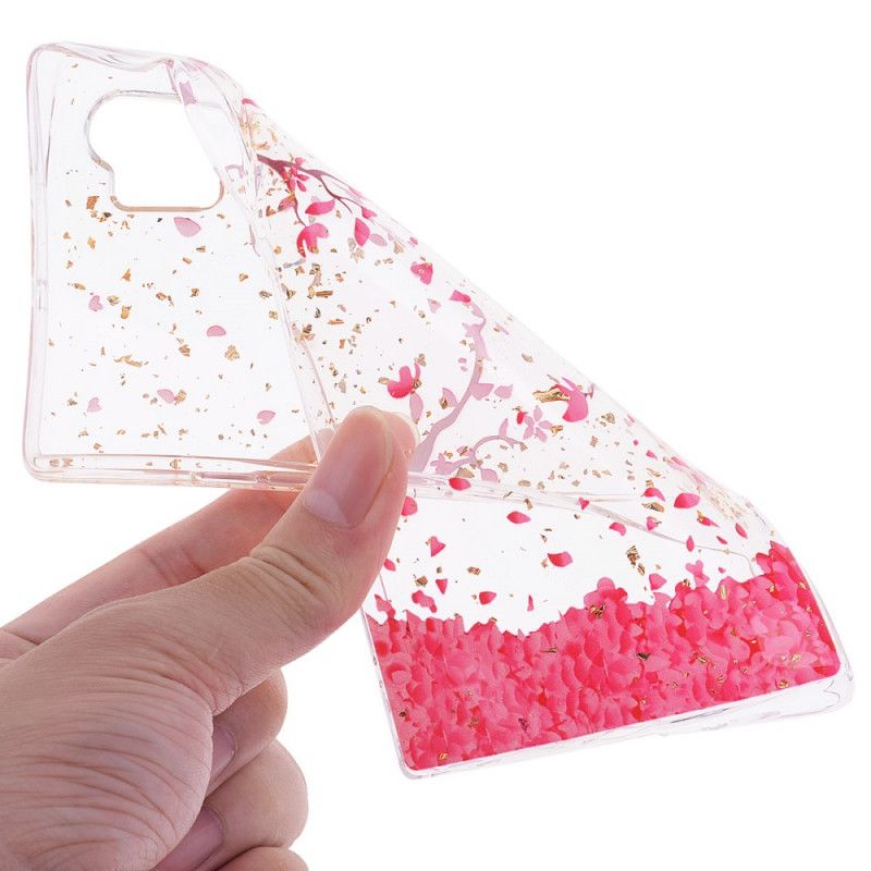 Coque Samsung Galaxy Note 10 Plus Pétales Et Paillettes