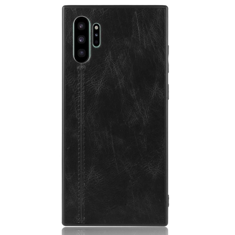 Coque Samsung Galaxy Note 10 Plus Style Cuir Coutures