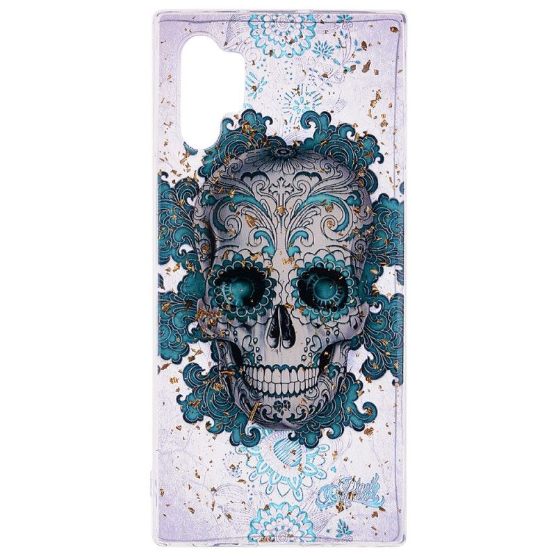 Coque Samsung Galaxy Note 10 Plus Tête De Mort Et Paillettes