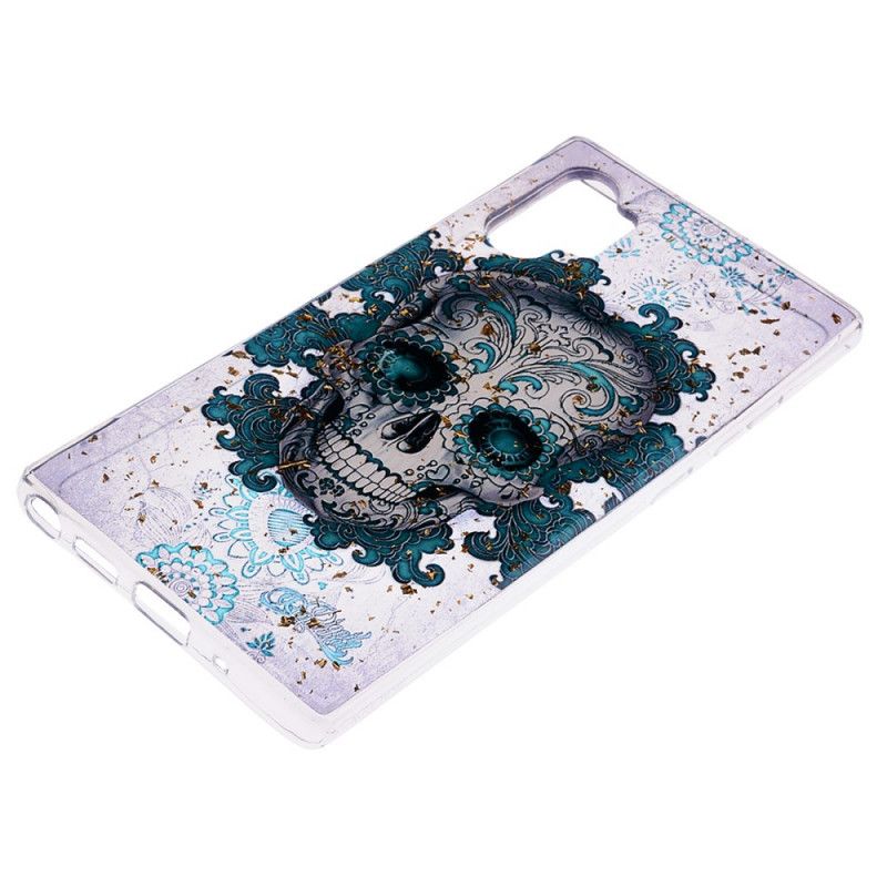 Coque Samsung Galaxy Note 10 Plus Tête De Mort Et Paillettes