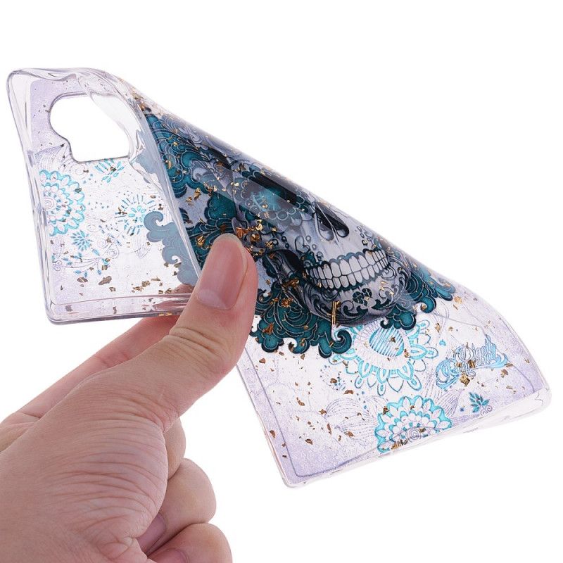 Coque Samsung Galaxy Note 10 Plus Tête De Mort Et Paillettes