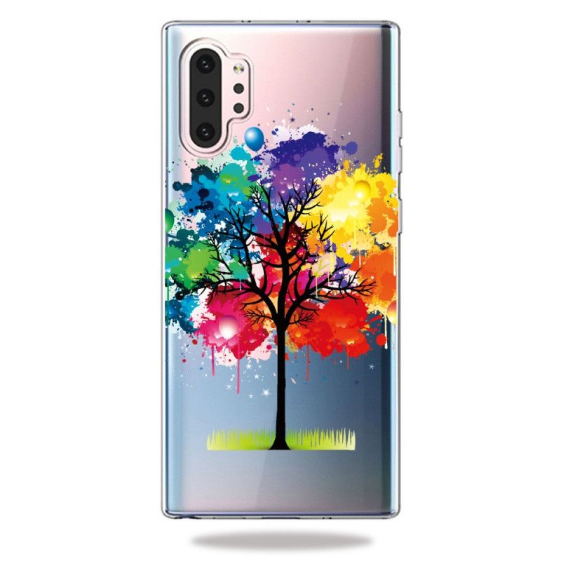 Coque Samsung Galaxy Note 10 Plus Transparente Arbre Aquarelle