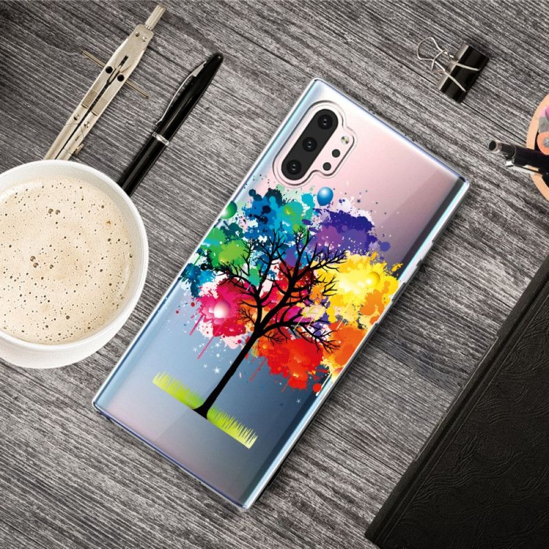 Coque Samsung Galaxy Note 10 Plus Transparente Arbre Aquarelle