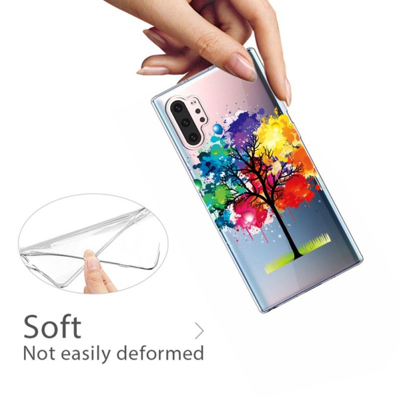 Coque Samsung Galaxy Note 10 Plus Transparente Arbre Aquarelle