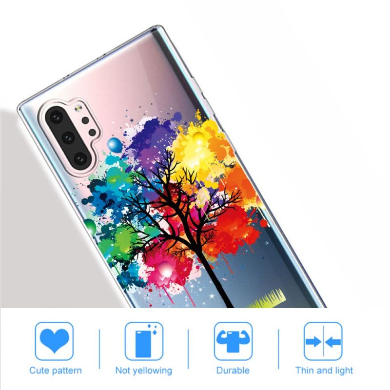 Coque Samsung Galaxy Note 10 Plus Transparente Arbre Aquarelle