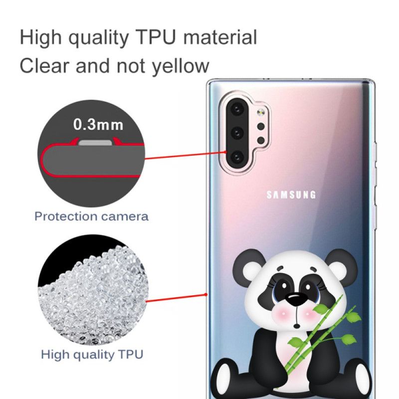 Coque Samsung Galaxy Note 10 Plus Transparente Panda Triste