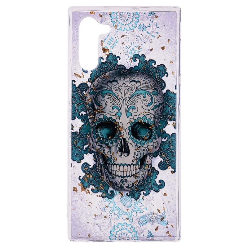 Coque Samsung Galaxy Note 10 Tête De Mort Bleue